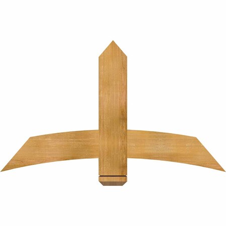 Ekena Millwork Bellingham Rough Sawn Timber Gable Bracket, Western Red Cedar, 48"W x 28"H x 2"D x 6"F, 14/12 Pitch GBW048X28X0206BEL00RWR